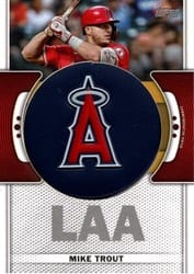 2023 Topps Team Logo Manufactured Patches Mike Trout #TLP-MT card