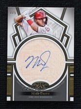 2023 Topps Tier One Perfect Contact Autographed Bat Relics Mike Trout #PCAB-MT card