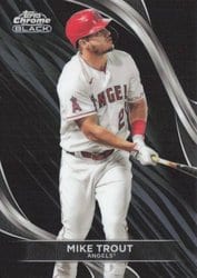 2024 Topps Chrome Black Base Set Mike Trout #73 card
