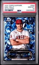 2024 Topps Chrome Sapphire Edition Selections Mike Trout #SS-9 card