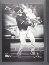2025 Topps Black & White Base Set Mike Trout #106 card