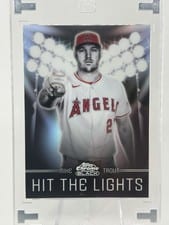 2025 Topps Chrome Black Hit the Lights Mike Trout #HTL-1 card