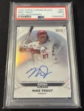 2025 Topps Chrome Black Ivory Autographs Mike Trout #IVA-MT card