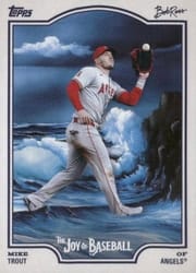 2025 Topps X Bob Ross: The Joy of Baseball Base Set Mike Trout #3 card