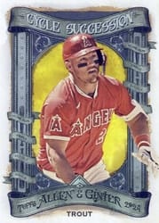 2024 Topps Allen & Ginter Cycle Succession Mike Trout (Los Angeles Angels) #CS-25 card