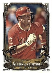 2024 Topps Allen & Ginter In Action Variations Mike Trout (Los Angeles Angels) #IA-50 card