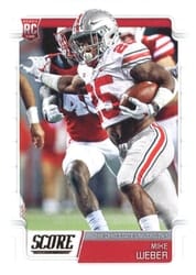 2019 Score Base Set Mike Weber #407 card