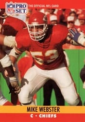 1990 Pro Set Base Set Mike Webster #537 card