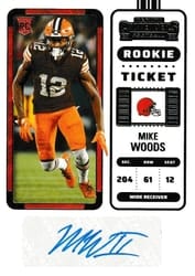 2022 Panini Contenders Base Set Mike Woods #245 card