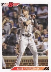 2020 Bowman Heritage Base Set Mike Yastrzemski #92 card