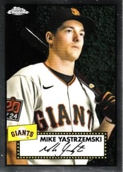 2021 Topps Chrome Platinum Anniversary Base Set Mike Yastrzemski #329 card