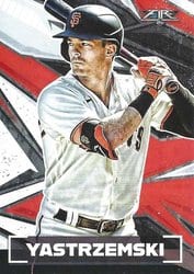 2021 Topps Fire Base Set Mike Yastrzemski #122 card