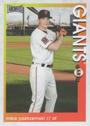 2022 Topps Archives Snapshots Base Set Mike Yastrzemski #28 card