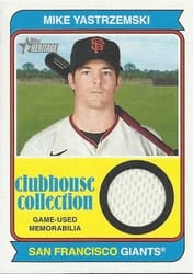 2023 Topps Heritage Clubhouse Collection Relics Mike Yastrzemski #CCR-MY card