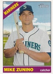 2015 Topps Heritage Base Set Mike Zunino #319 card