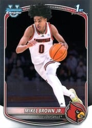 2025-26 Bowman Chrome Prospects Mikel Brown Jr. #BCP-12 card