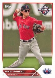 2023 Topps Pro Debut Base Set Mikey Romero #PD-45 card