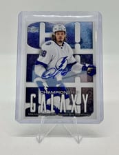 2025-26 SkyBox Metal Universe Championship Galaxy Auto Mikhail Sergachev #CG-24 card