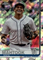 2019 Topps Chrome Sapphire Edition Base Set Mikie Mahtook #477 card