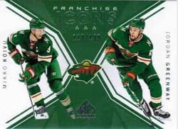 2018-19 SP Authentic Base Set Mikko Koivu/Jordan Greenway #129 card