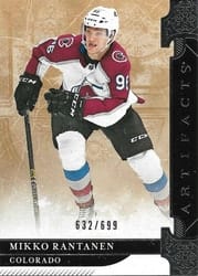 2019-20 Upper Deck Artifacts Base Set Mikko Rantanen #112 card