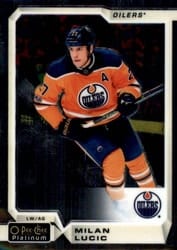 2018-19 O-Pee-Chee Platinum Base Set Milan Lucic #32 card