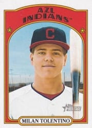 2021 Topps Heritage Minor League Base Set Milan Tolentino #15 card