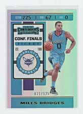 2019 Panini Contenders Miles Bridges #80 card
