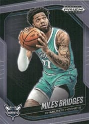 2024-25 Panini Prizm Black Base Set Miles Bridges #123 card