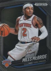 2024-25 Panini Prizm Black Base Set Miles McBride #189 card