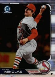 2019 Bowman Chrome Base Set Miles Mikolas #94 card