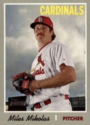 2019 Topps Heritage Base Set Miles Mikolas #435 card