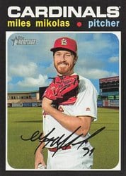 2020 Topps Heritage Base Set Miles Mikolas #288 card