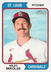2023 Topps Heritage Base Set Miles Mikolas #393 card