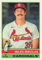 2025 Topps Heritage Base Set Miles Mikolas #426 card