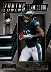 2019 Panini Playbook Zoning Commission Miles Sanders #5 card