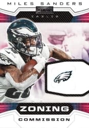 2020 Panini Playbook Zoning Commission Miles Sanders #ZC-16 card