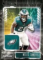 2021 Panini Playbook Zoning Commission Miles Sanders #ZC-MSA card