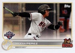 2022 Topps Pro Debut Base Set Milkar Perez #PD-140 card