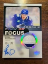 2023-24 Upper Deck Premier Premier Focus Autograph Patch Rookies Milos Kelemen #PFR-MK card