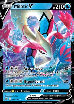 Rebel Clash Milotic V #43 card