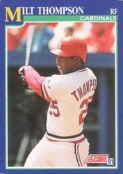 1991 Score Base Set Milt Thompson #54 card