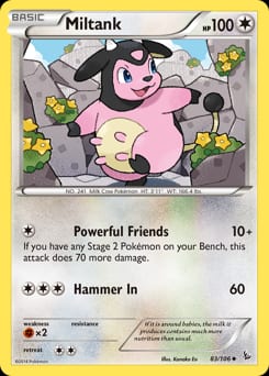 2014 Flashfire Miltank #83 card