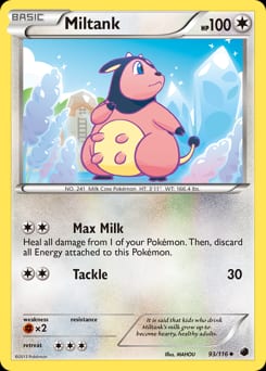 Plasma Freeze Miltank #93 card