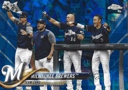 2018 Topps Chrome Sapphire Edition Base Set Milwaukee Brewers #156 card
