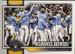2026 Topps Base Set Milwaukee Brewers Team Card #107 card