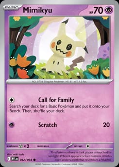 2025 Phantasmal Flames Mimikyu #42 card