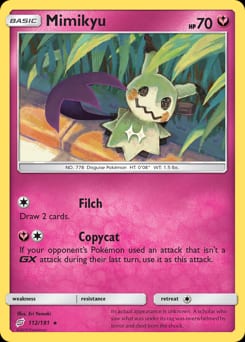 2019 Team Up Mimikyu #112 card