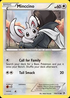Legendary Treasures Minccino #104 card