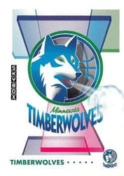 1991-92 SkyBox Base Set Minnesota Timberwolves #366 card